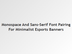 Monospace and Sans-Serif Pairing for Minimalist Esports Banners
